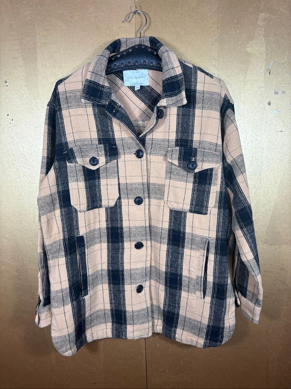 Lucky Brand woman’s heavy flannel Shacket size S
